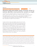 Cover page: Genome-wide association study of breast cancer in Latinas identifies novel protective variants on 6q25