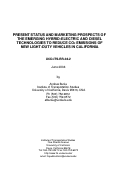 Cover page: Present Status and Marketing Prospects of the Emerging Hybrid-Electric and Diesel Technologies to Reduce CO2 Emissions of New Light-Duty Vehicles in California