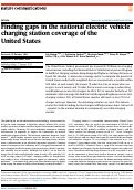 Cover page: Finding gaps in the national electric vehicle charging station coverage of the United States.