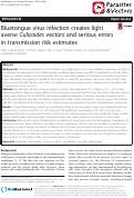 Cover page: Bluetongue virus infection creates light averse Culicoides vectors and serious errors in transmission risk estimates