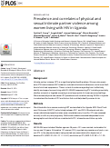 Cover page: Prevalence and correlates of physical and sexual intimate partner violence among women living with HIV in Uganda