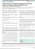 Cover page: 12-month outcomes of community engagement versus technical assistance to implement depression collaborative care: a partnered, cluster, randomized, comparative effectiveness trial.