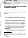 Cover page: Impact of Obesity on Response to Biologic Therapies in Patients with Inflammatory Bowel Diseases