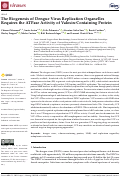 Cover page: The Biogenesis of Dengue Virus Replication Organelles Requires the ATPase Activity of Valosin-Containing Protein.