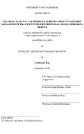 Cover page: Invading coastal California’s forests: Impacts and best management practices for the perennial grass, Ehrharta erecta