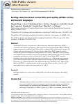 Cover page: Resting-state functional connectivity and reading abilities in first and second languages