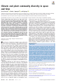 Cover page: Climate and plant community diversity in space and time.