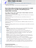 Cover page: Rate of observation and inter-observer agreement for LI-RADS major features at CT and MRI in 184 pathology proven hepatocellular carcinomas