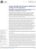 Cover page: Large-scale filament formation inhibits the activity of CTP synthetase.