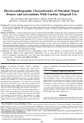 Cover page: Electrocardiographic Characteristics of Potential Organ Donors and Associations With Cardiac Allograft Use