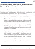 Cover page: Long-term assessment of the safety and effectivity of the mini-jupette sling: 5-year follow-up of the original series