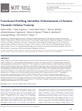 Cover page: Functional Profiling Identifies Determinants of Arsenic Trioxide Cellular Toxicity