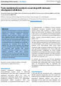 Cover page: Toxic epidermal necrolysis occurring with immune checkpoint inhibitors