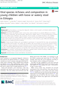 Cover page: Viral species richness and composition in young children with loose or watery stool in Ethiopia.