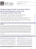 Cover page: From the Cover: Thirdhand Cigarette Smoke Causes Stress-Induced Mitochondrial Hyperfusion and Alters the Transcriptional Profile of Stem Cells