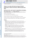 Cover page: Fatigue Is Associated With Global and Regional Thalamic Morphometry in Veterans With a History of Mild Traumatic Brain Injury.