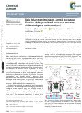 Cover page: Lipid bilayer environments control exchange kinetics of deep cavitand hosts and enhance disfavored guest conformations