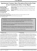 Cover page: Spontaneous Coronary Sinus Thrombosis Detected by Point-of-care Transthoracic Echo: A Case Report