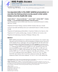 Cover page: Sex-dependent effect of the BDNF Val66Met polymorphism on executive functioning and processing speed in older adults: evidence from the health ABC study