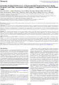 Cover page: Extending Nontargeted Discovery of Environmental Chemical Exposures during Pregnancy and Their Association with Pregnancy Complications—A Cross-Sectional Study