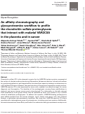 Cover page: An affinity chromatography and glycoproteomics workflow to profile the chondroitin sulfate proteoglycans that interact with malarial VAR2CSA in the placenta and in cancer