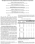 Cover page: The Right Tool for the Job: Information-Processing Analysis in Categorization