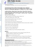 Cover page: A Randomized Clinical Trial of Immediate Versus Delayed Glasses for Moderate Hyperopia in Children 3 to 5 Years of Age.