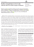 Cover page: Bacillary hemoglobinuria in beef cattle infected with Fascioloides magna in Missouri.