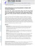 Cover page: Clinical outcomes of lung transplant recipients with telomerase mutations.