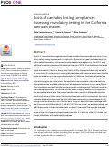 Cover page: Costs of cannabis testing compliance: Assessing mandatory testing in the California cannabis market