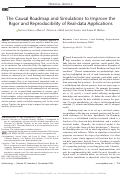 Cover page: The Causal Roadmap and Simulations to Improve the Rigor and Reproducibility of Real-data Applications.