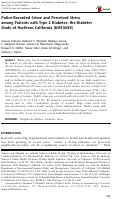 Cover page: Police-Recorded Crime and Perceived Stress among Patients with Type 2 Diabetes: the Diabetes Study of Northern California (DISTANCE).