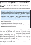Cover page: Human developmental enhancers conserved between deuterostomes and protostomes.