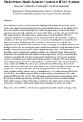 Cover page: Multi-sensor single-actuator control of HVAC systems