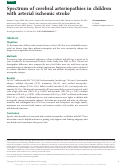 Cover page: Spectrum of cerebral arteriopathies in children with arterial ischemic stroke.