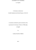 Cover page: Evolutionary Aestheticism: Scientific Optimism and Cultural Progress, 1850-1913