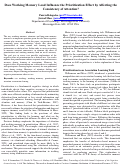 Cover page: Does Working Memory Load Influence the Prioritization Effect by Affecting the Consistency of Attention?