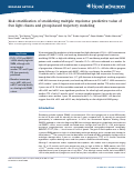 Cover page: Risk stratification of smoldering multiple myeloma: predictive value of free light chains and group-based trajectory modeling.