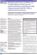 Cover page: Mitigating Infectious morbidity and Growth deficits in HIV-exposed uninfected infanTs with human Milk Oligosaccharide (MIGH-T MO): a randomised trial protocol