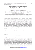 Cover page: Heat transfer by rapidly rotating Rayleigh–Bénard convection