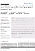 Cover page: Close and distant: Contrasting the metabolism of two closely related subspecies of Scots pine under the effects of folivory and summer drought