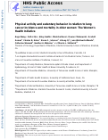 Cover page: Physical activity and sedentary behavior in relation to lung cancer incidence and mortality in older women: The Women's Health Initiative