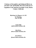 Cover page: Evidence of Streamflow and Sediment Effects on Juvenile Coho and Benthic Macroinvertebrates of Lagunitas Creek and San Geronimo Creek, Marin County, California