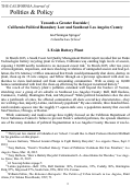 Cover page: Toward a Greater East Side: California Political Boundary Law and Southeast Los Angeles County