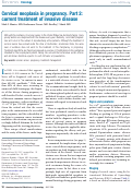 Cover page: Cervical neoplasia in pregnancy. Part 2: current treatment of invasive disease