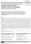 Cover page: Anterior distal femoral hemiepiphysiodesis in children with cerebral palsy: Establishing surgical indications and techniques using the modified Delphi method and literature review.