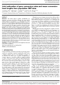 Cover page: Joint estimation of gene conversion rates and mean conversion tract lengths from population SNP data