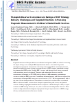 Cover page: Therapist-Observer Concordance in Ratings of EBP Strategy Delivery: Challenges and Targeted Directions in Pursuing Pragmatic Measurement in Childrens Mental Health Services.