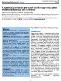 Cover page: A systematic review on the use of cryotherapy versus other treatments for basal cell carcinoma