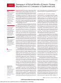 Cover page: Emergence of Hybrid Models of Genetic Testing Beyond Direct-to-Consumer or Traditional Labs